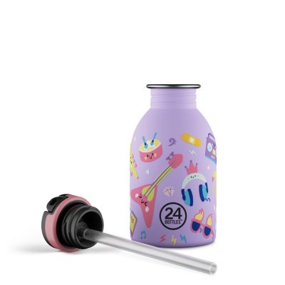 Kids drinking bottle with straw - Music Friends