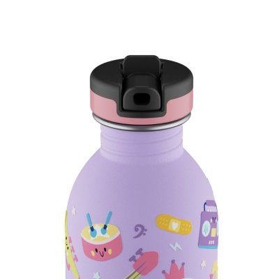 Kids drinking bottle with straw - Music Friends