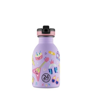 Kids drinking bottle with straw - Music Friends