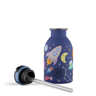 Kids drinking bottle with straw - Space Friends