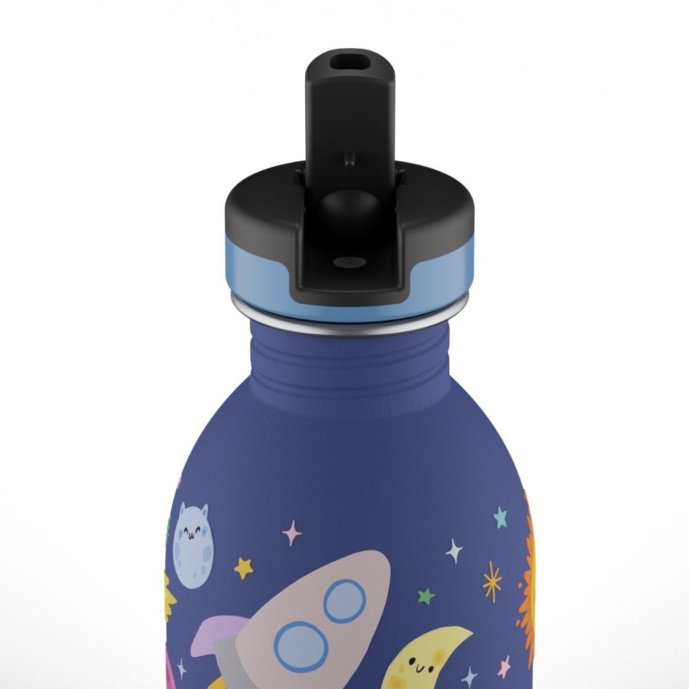 Kids drinking bottle with straw - Space Friends