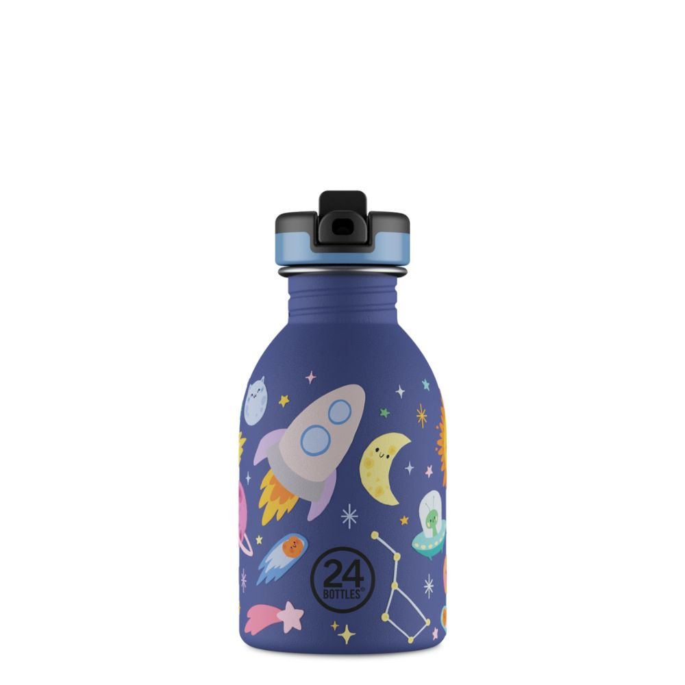 Kids drinking bottle with straw - Space Friends