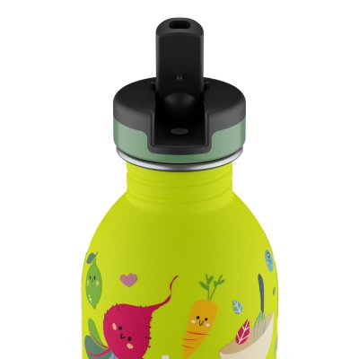 Kids drinking bottle with straw - Veggie Friends