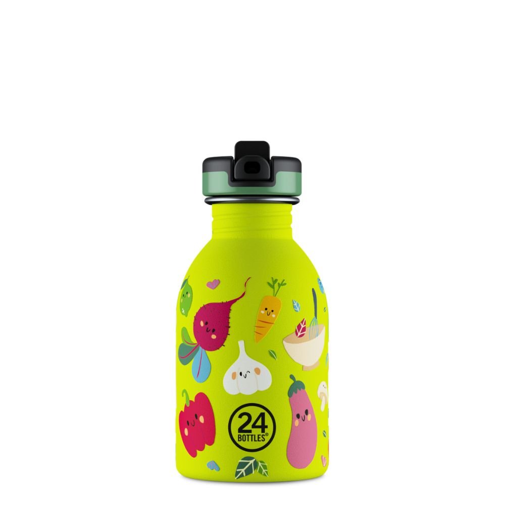 Kids drinking bottle with straw - Veggie Friends