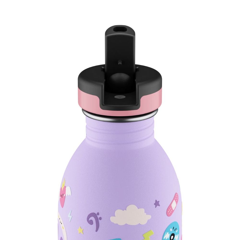 Kids drinking bottle with straw - Music Friends