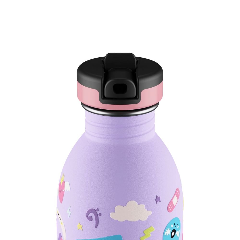 Kids drinking bottle with straw - Music Friends