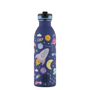 Kids drinking bottle with straw - Space Friends