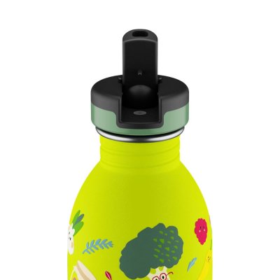Kids drinking bottle with straw - Veggie Friends