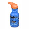 Vattenflaska med sugr�r & sportlock - 355 ml - Sharks