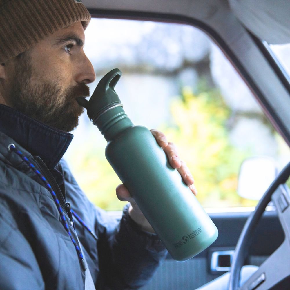 Drinking bottle with straw & sports lid - 800 ml - Sea Spray