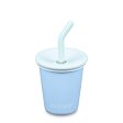Drickmugg i rostfritt st�l med sugr�r - Clear Sky