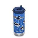 Thermo drinking bottle with Twist Cap - 355 ml - Sharks