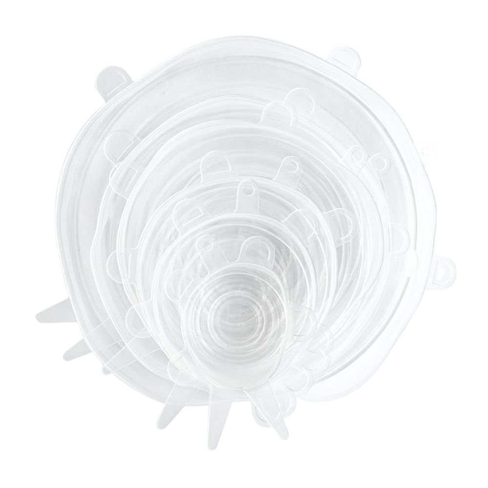 Silikonlock i 6 olika storlekar - Transparent