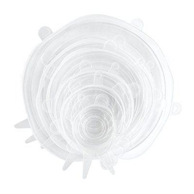 Silikonlock i 6 olika storlekar - Transparent