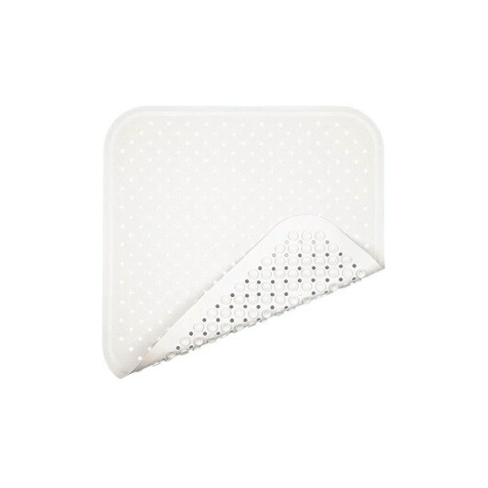 Bath mat in natural rubber - Square - White