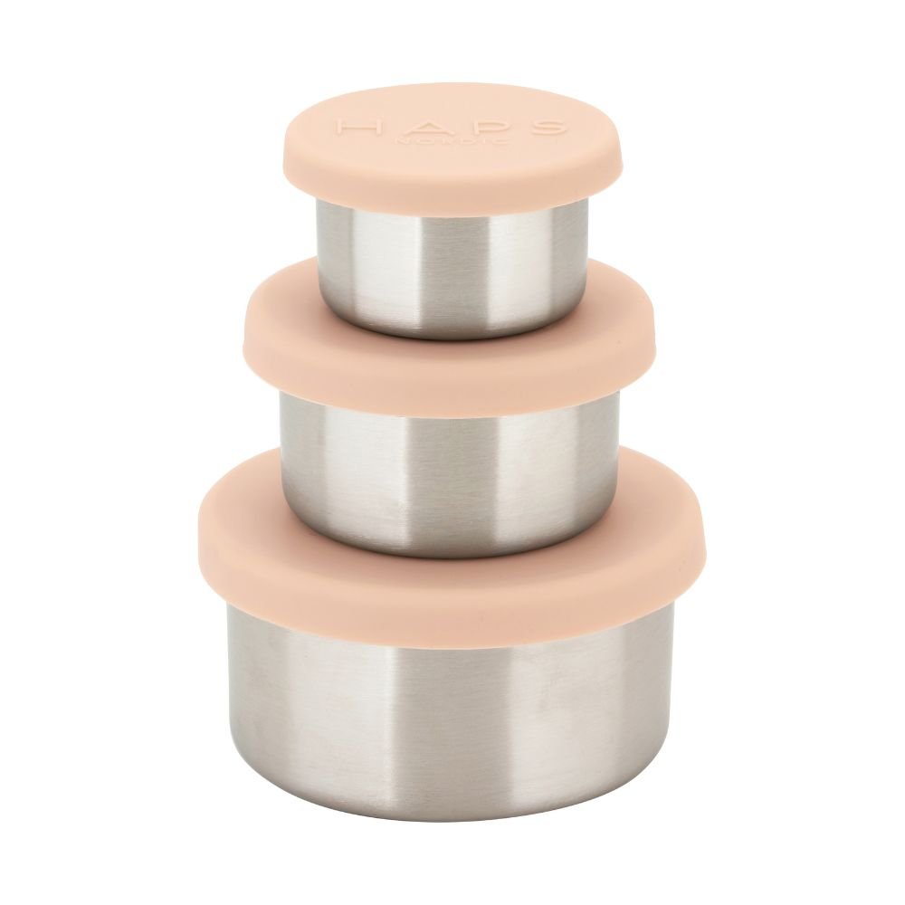 Haps steel trio food containers - Large - Blush