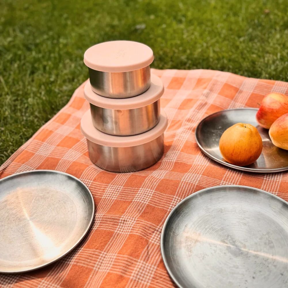 Haps steel trio food containers - Large - Blush