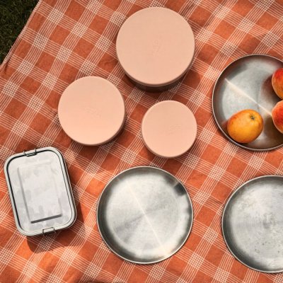 Haps steel trio food containers - Large - Blush