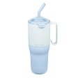 Gro�e RISE Thermobecher mit Strohhalm - 1065 ml - Ice Blue