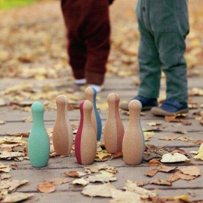 Bowling set made of cork - Little Skittles