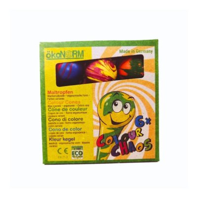 Wax crayons, cone shaped - Colour Chaos - 6 pcs