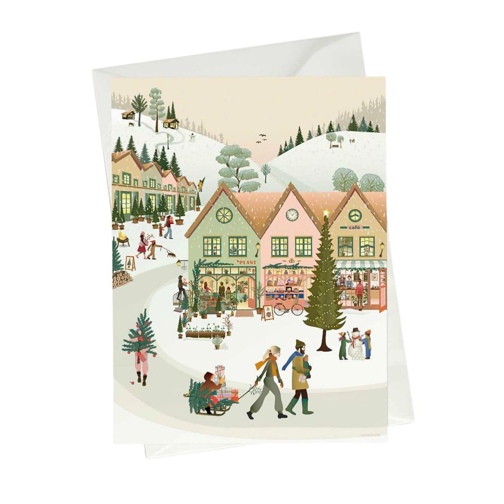 Julekort - WHITE CHRISTMAS - Økofamilien
