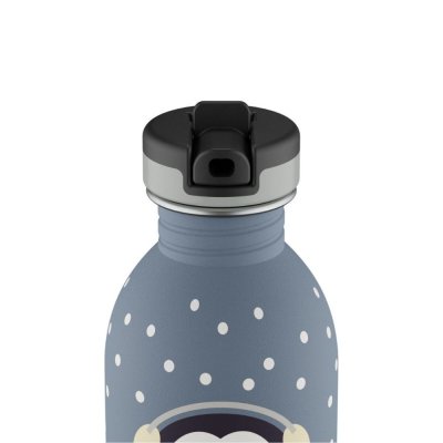 Kids water bottle with sports lid - Happy Penguin