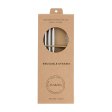 Stainless steel straws - straight - incl. brush - 4 pcs