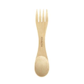 Spork in bamboo - spoon and fork in one