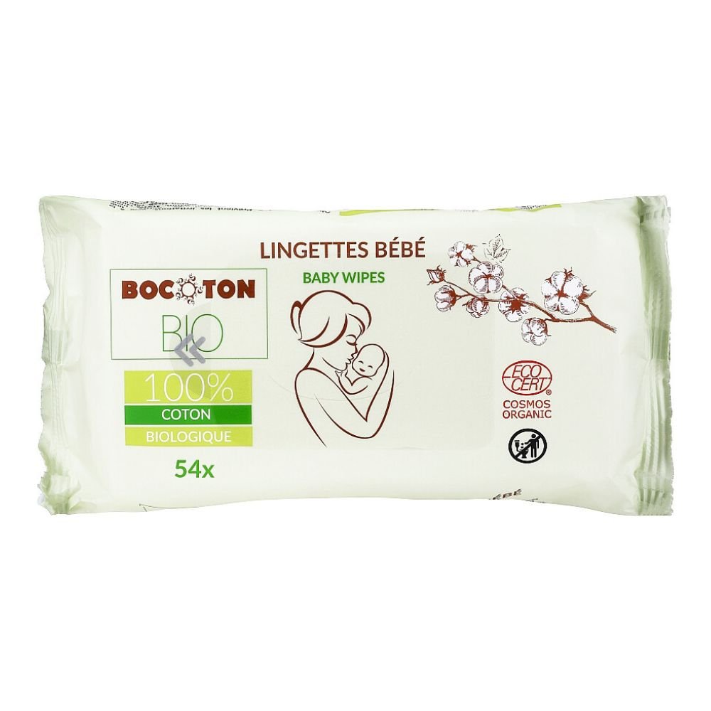 Baby wipes in organic cotton - Aloe Vera