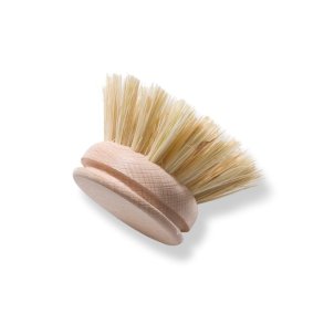 Head for washing-up brush in wood