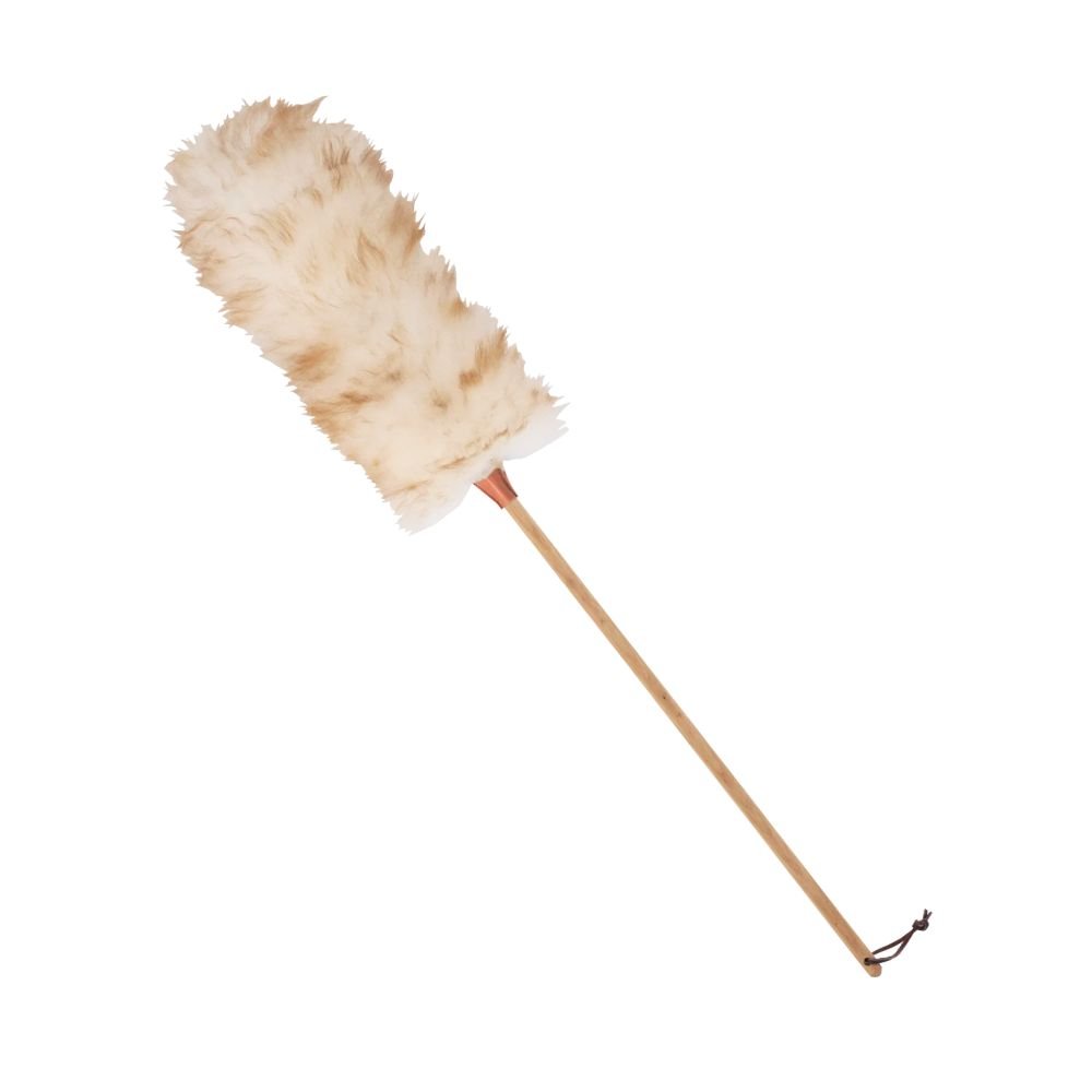 Duster with lambswool and wooden schaft - 70 cm