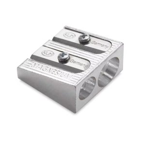 Double pencil sharpener in metal, 8-11 mm