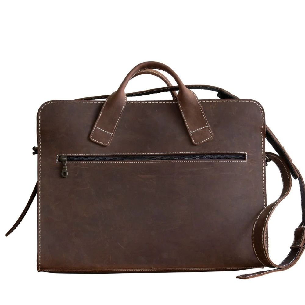 Document Folder in Terracare Leather - Cocoa