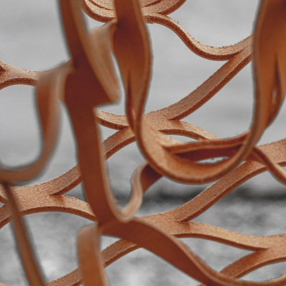 Shopping Bag in One Piece of Terracare Leather - Brown