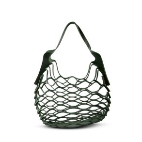 One-piece Terracare Leather Shopping Bag - Green