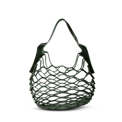 One-piece Terracare Leather Shopping Bag - Green