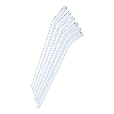 Glass straws made of tempered glass - incl. brush - 6 pcs