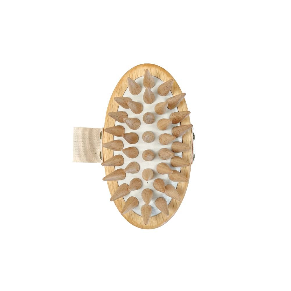 Massage brush for the scalp - beech wood