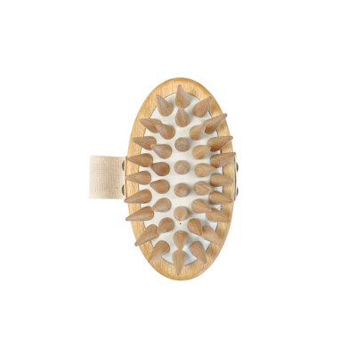 Massage brush for the scalp - beech wood