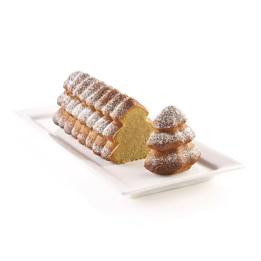 Bageform i silikone - Bûche Sapin - juletræ - Økofamilien