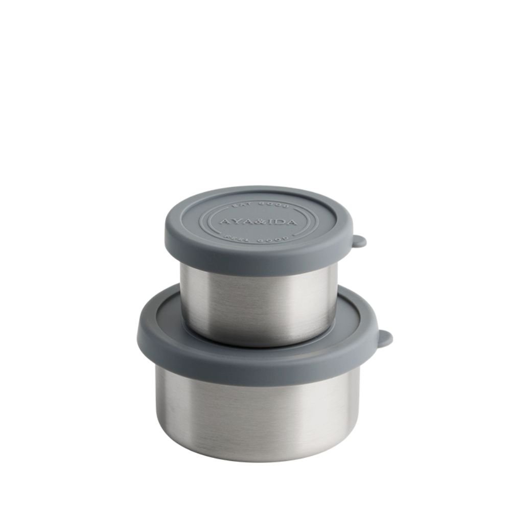 Snack containers - 2 pcs - Dark Grey