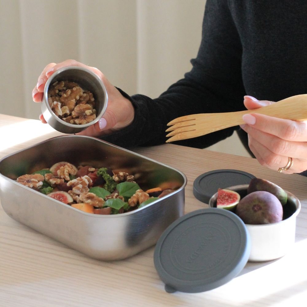 Snack containers - 2 pcs - Dark Grey