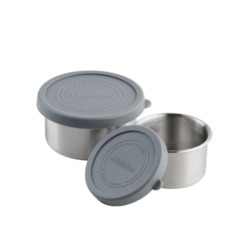 Snack containers - 2 pcs - Dark Grey