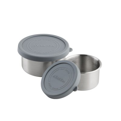 Snack containers - 2 pcs - Dark Grey