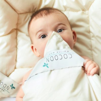Baby wool duvet in organic merino wool - 65x80