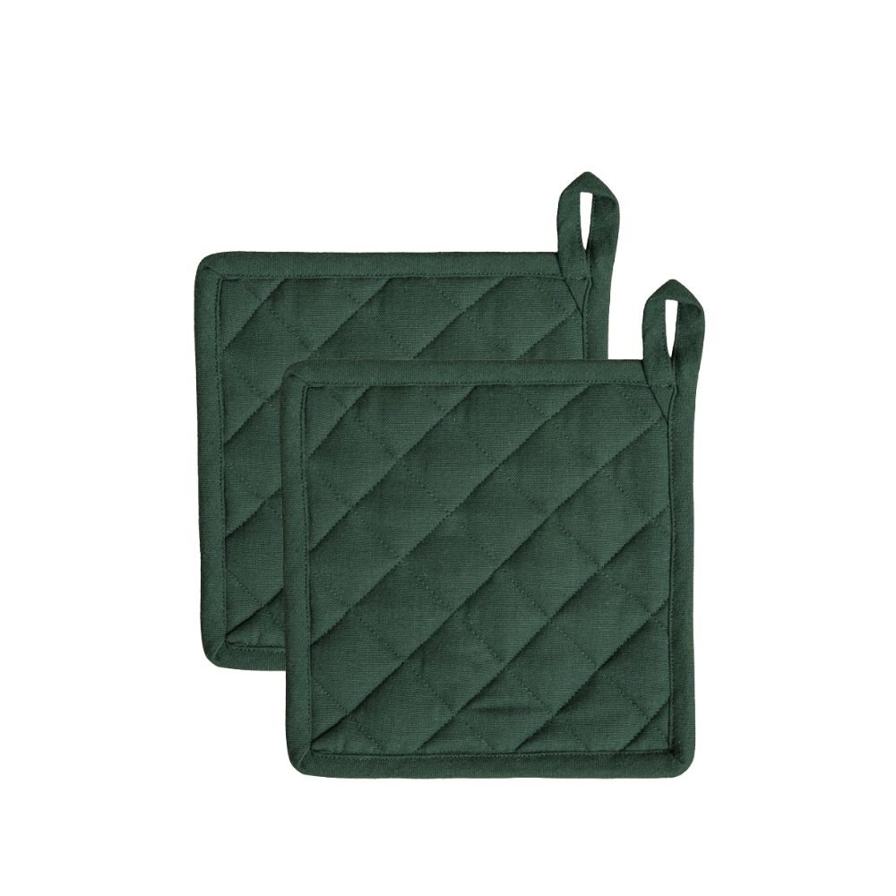 Pot holders in organic cotton - 2 pcs - Pine