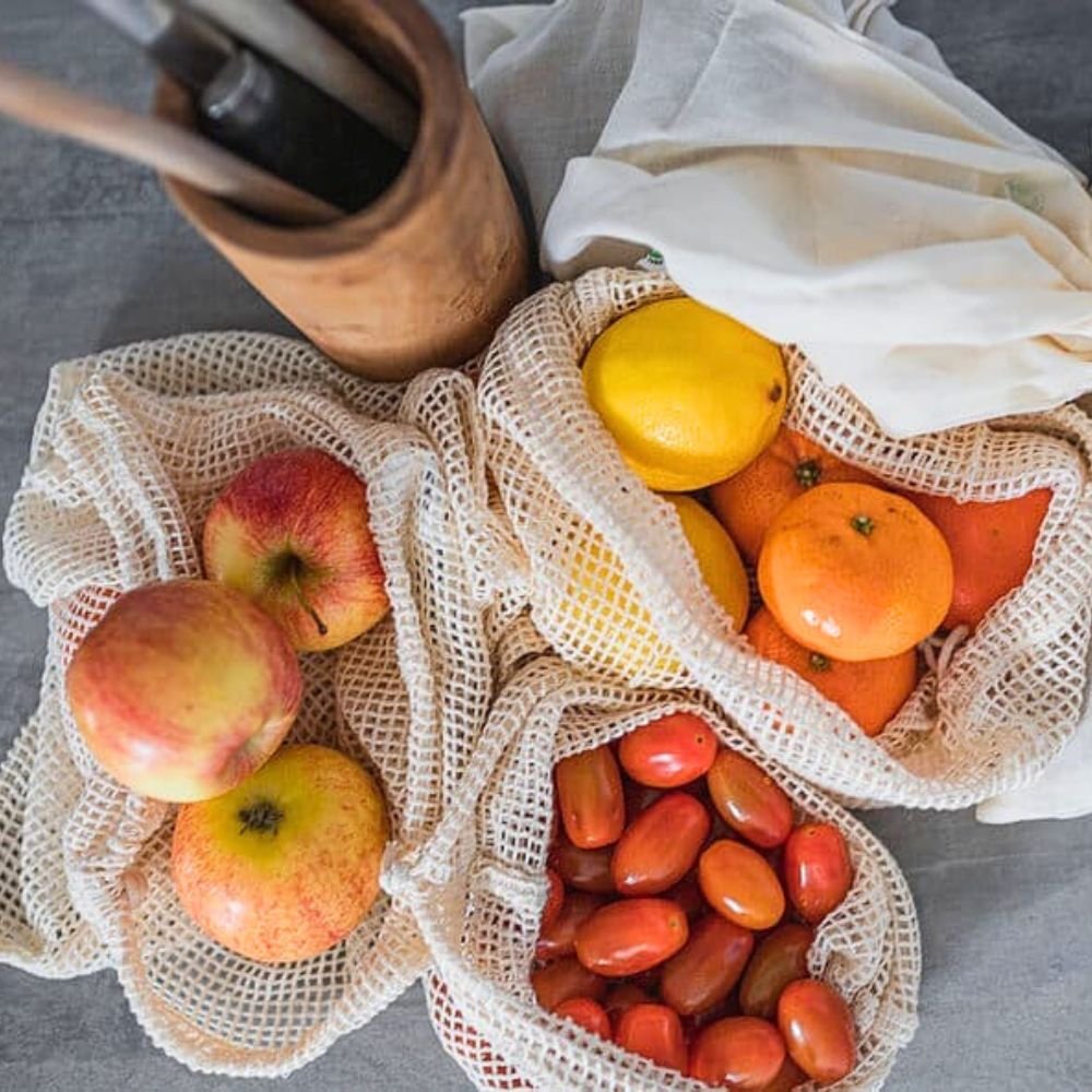 Food bag in organic cotton - Large