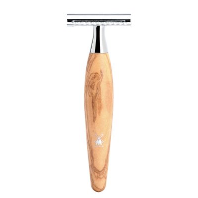 Mhle shaving set with DE safety razor, brush & stand  Olive Wood