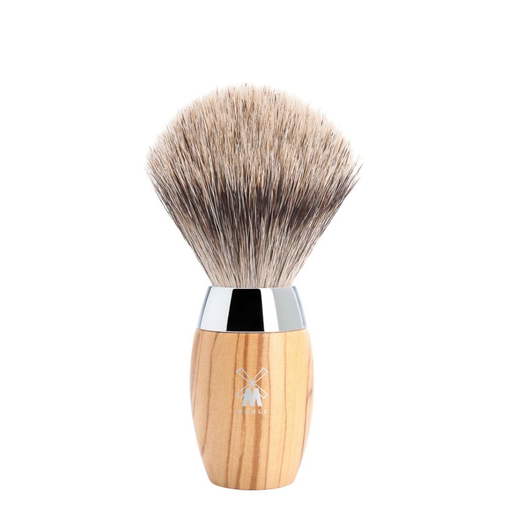 Mhle shaving set with DE safety razor, brush & stand  Olive Wood